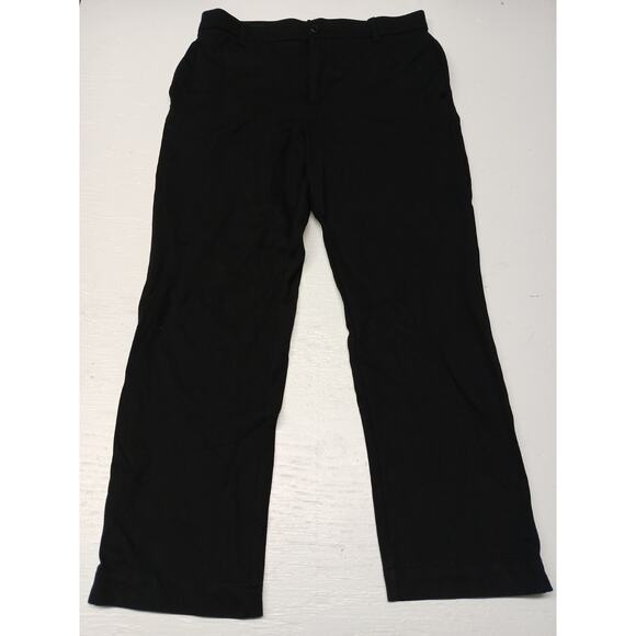 Lee Black Stretch Nylon Smart Fit Pants 16 Loose Casual Business Comfort Pants - Picture 1 of 8
